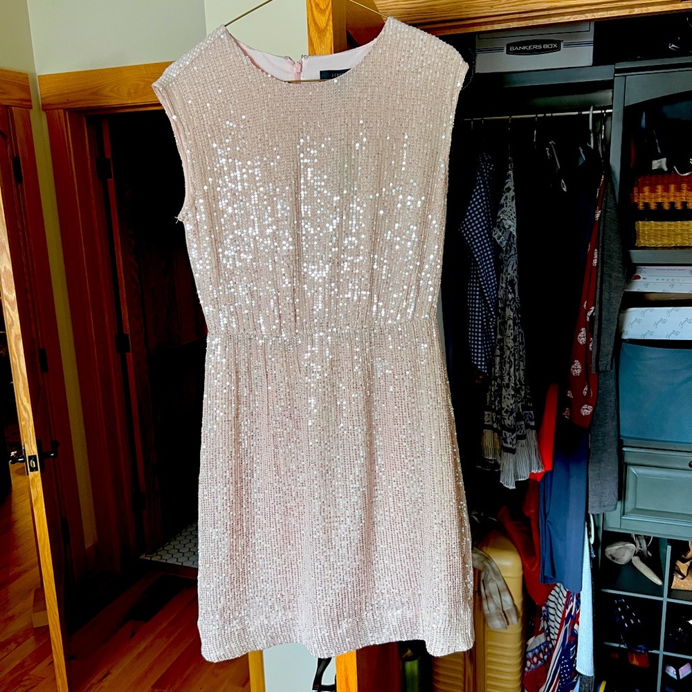 Pink/champagne JCrew cocktail dress
—never worn